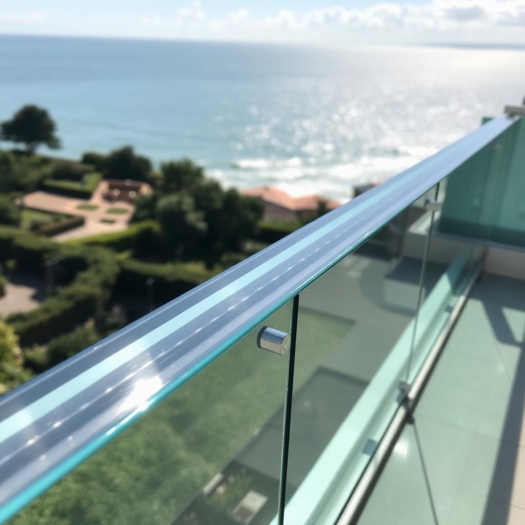 Glass balustrade after