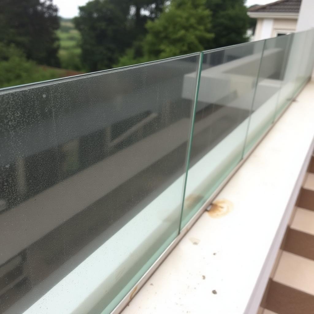 Glass balustrade before